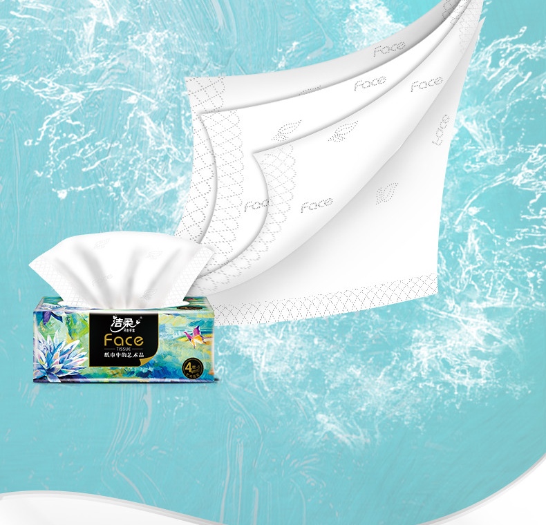 Jierou Facial Tissues Jierou Art Oil Painting Series 4-Ply 100 Sheets 3-Pack BR070-03N Single Pack 10