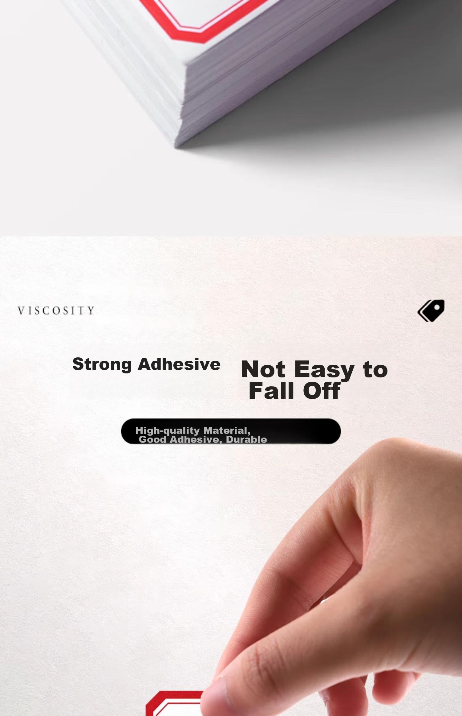 Jiamo Fixed Asset Label Sticker Identification Card Equipment Label Handwritten Adhesive Label Sticker Self-Adhesive Office Supplies 50 Sheets 400 Stickers 6