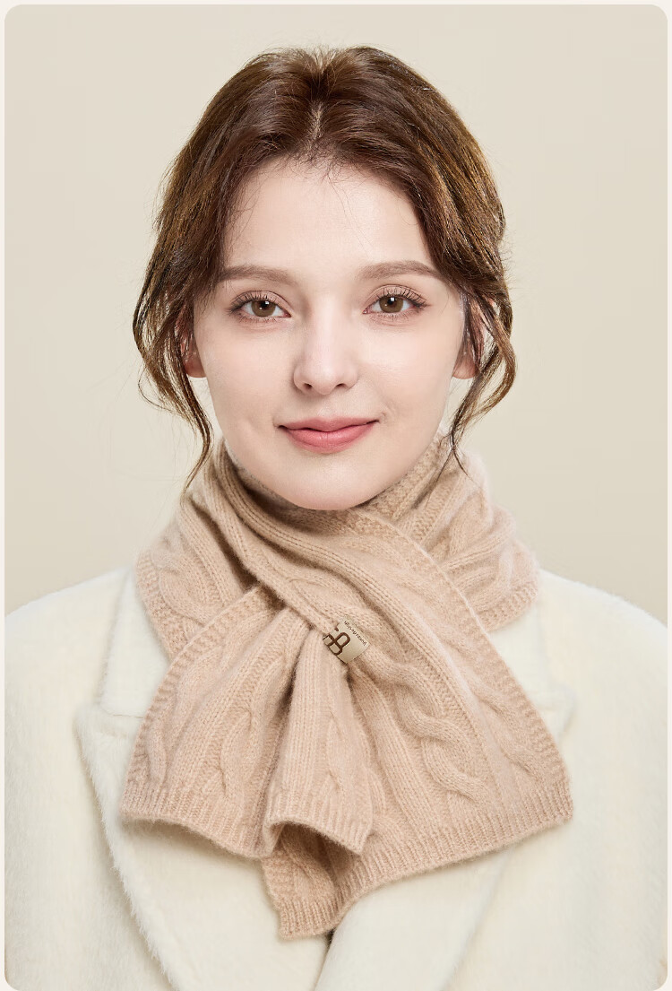 JIUMU Cashmere Scarf for Women, Autumn And Winter Wool Warm Neck Warmer, Gift Box Set for National Day Birthday Present 12