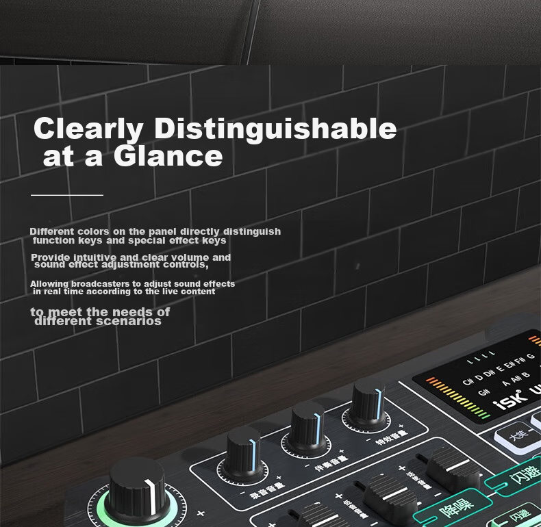 ISK UK500 Live Streaming Sound Card with Built-In 48V Power Supply, Compatible with Mobile Phones, Computers, Speakers, Internet Celebrities, Live Streaming, Douyin, Karaoke, And Recording Sound Cards, Plug And Play, Includes Universal OTG Cable 8