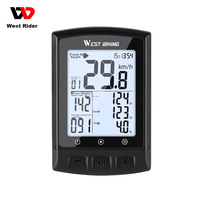 WestBiking Bicycle GPS Speedometer, Wireless Speed Measurement And Positioning, Odometer, Speed Recorder