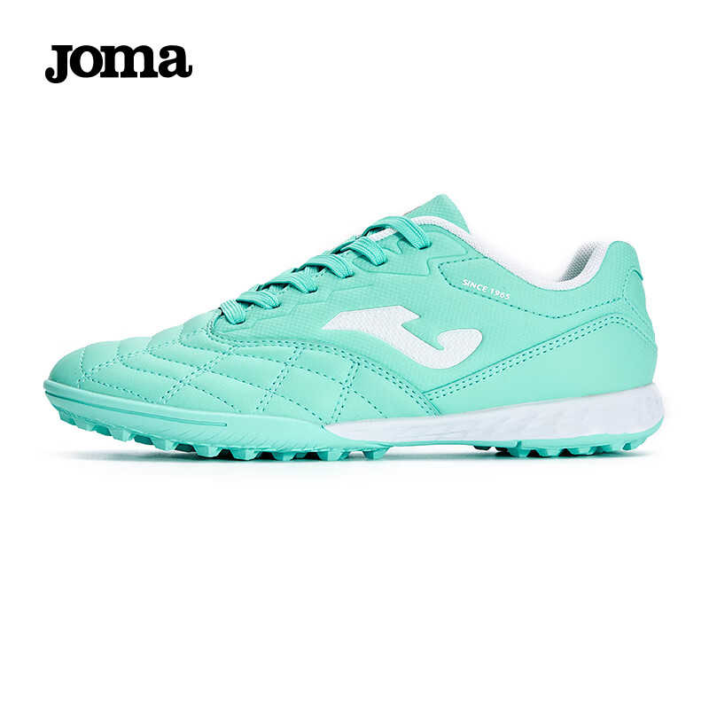 JOMA Soccer Shoes for Children with TF Turf Studs, Boys And Girls Youth Elementary School Students Non-Slip Wear-Resistant Football Training Shoes Light Blue Size 37
