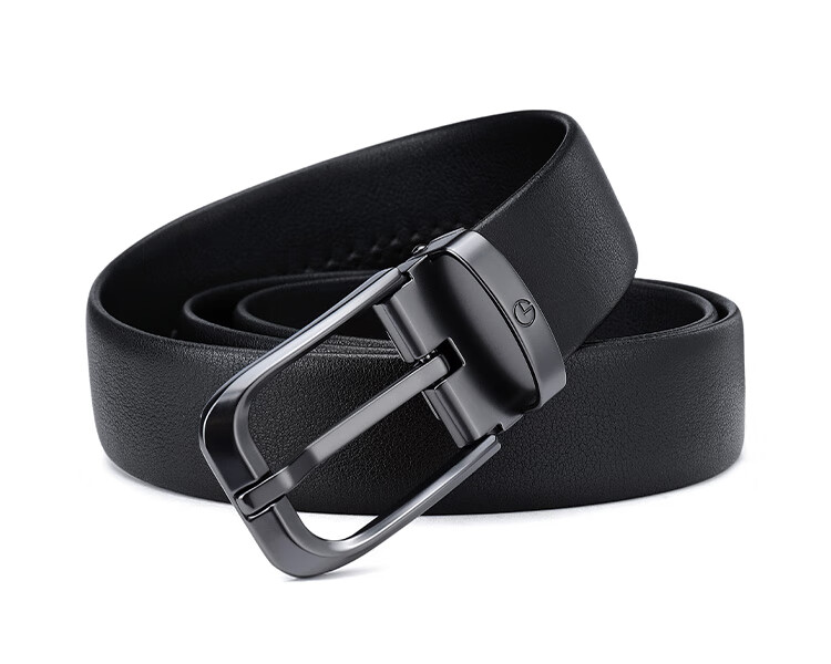 Goldlion Men's Belt with Pin Buckle, Top-Grain Leather Trouser Belt in Gift Box, Birthday Present 16