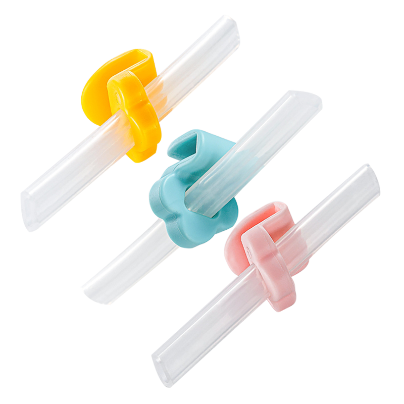 COOKSS Baby Soup Straw And Spoon Set, Three-In Straw Bowl Accessory, Porridge Drinking Tool, Children's Tableware, Silicone