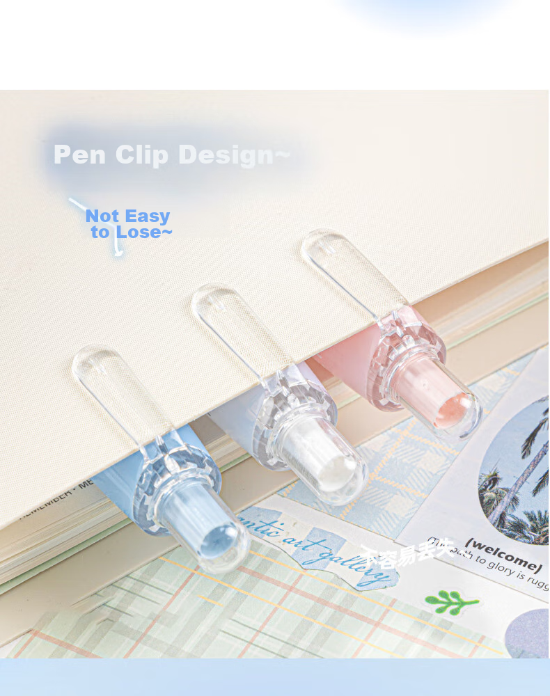 Sannianerban 5-Pack Retractable Dot Glue Pen, Children's Stylish High-Capacity Double-Sided Adhesive, Replaceable Core, Invisible Glue Pen Refill, Round Dots, Simple Style in 5 Colors 13