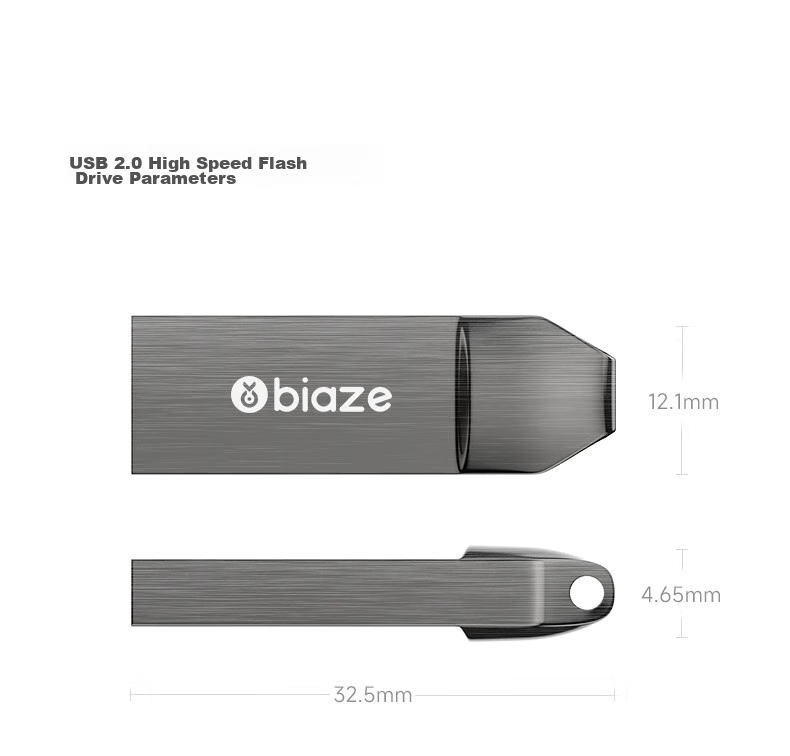 BIAZE 8GB USB2.0 Flash Drive, Metal, Small Waterproof Shockproof USB Drive for Bidding And Tendering, Car-Friendly Thumb Drive, UP014-Black 9
