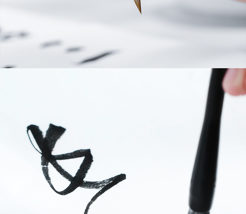 Rongbaozhai Calligraphy Brush, Mixed Hair Soft Brush for Calligraphy Practice in Large, Medium And Small Regular Script, Four Treasures of The Study, Chinese Painting Copybook, for Adult Beginners And Students, Beginner Mixed Hair - Large 14