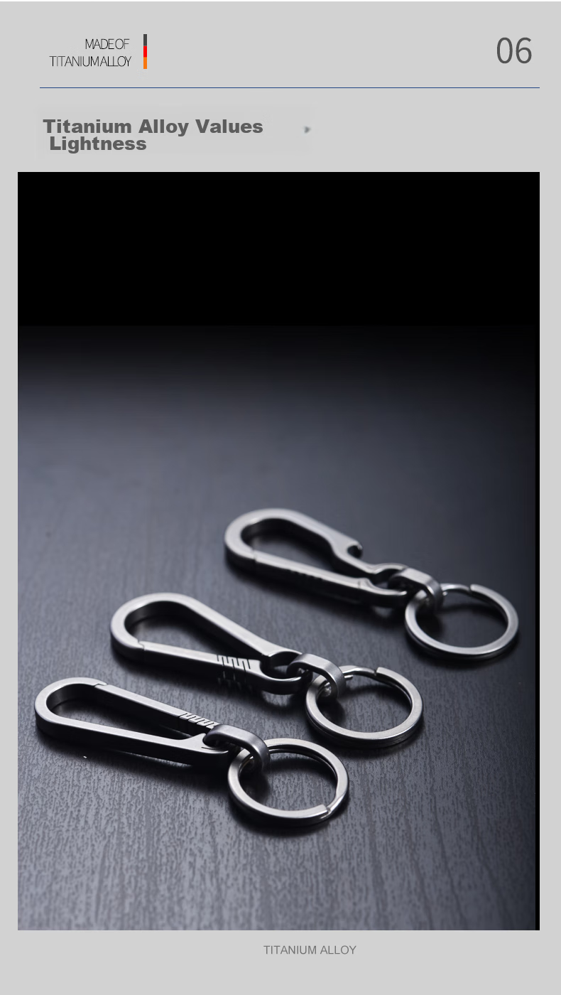 Laiben Titanium Alloy Car Keychain, Men's Key Ring Pendant, Personalized Creative Bottle Opener, Creative Gift 8