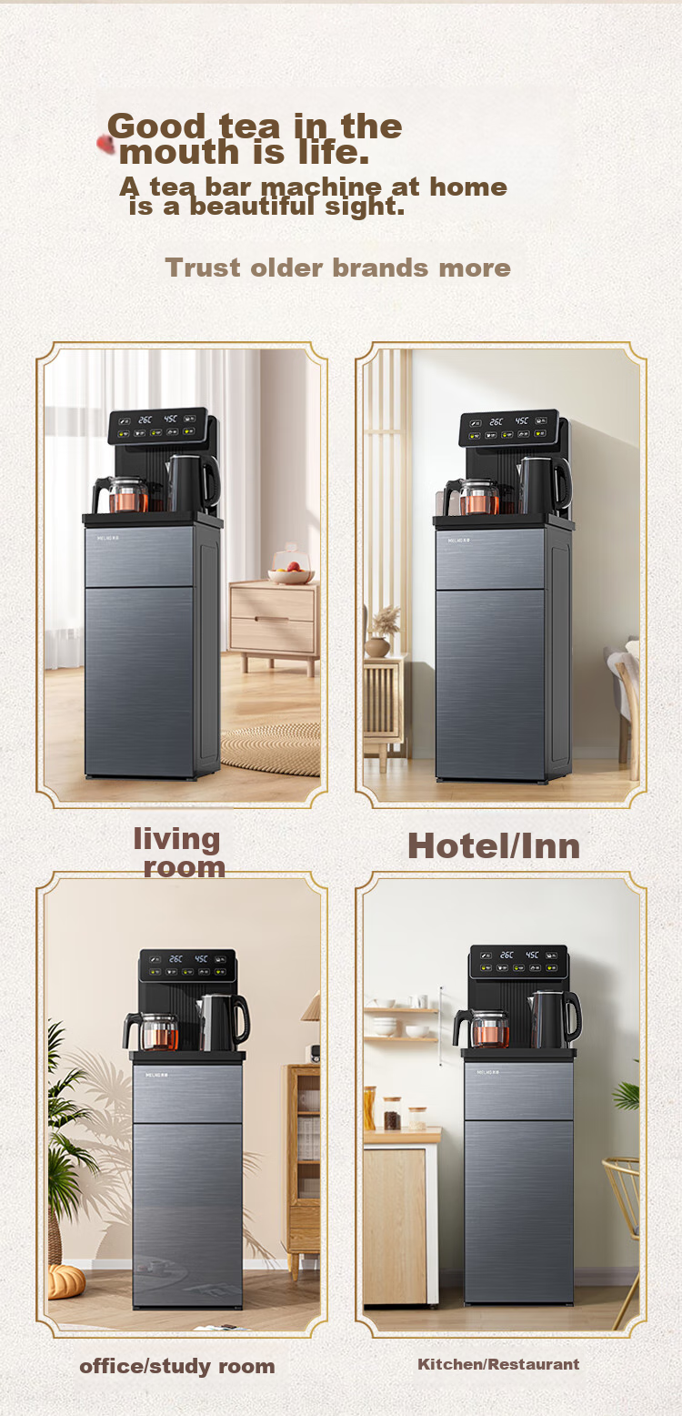 MeiLing Smart Voice Tea Bar Machine Home Multifunction Remote Control Bottom Placement One-Key Temperature Selection Touch Screen Full Chain Antibacterial Hot and Cold Water Dispenser MY-DA6501B 13