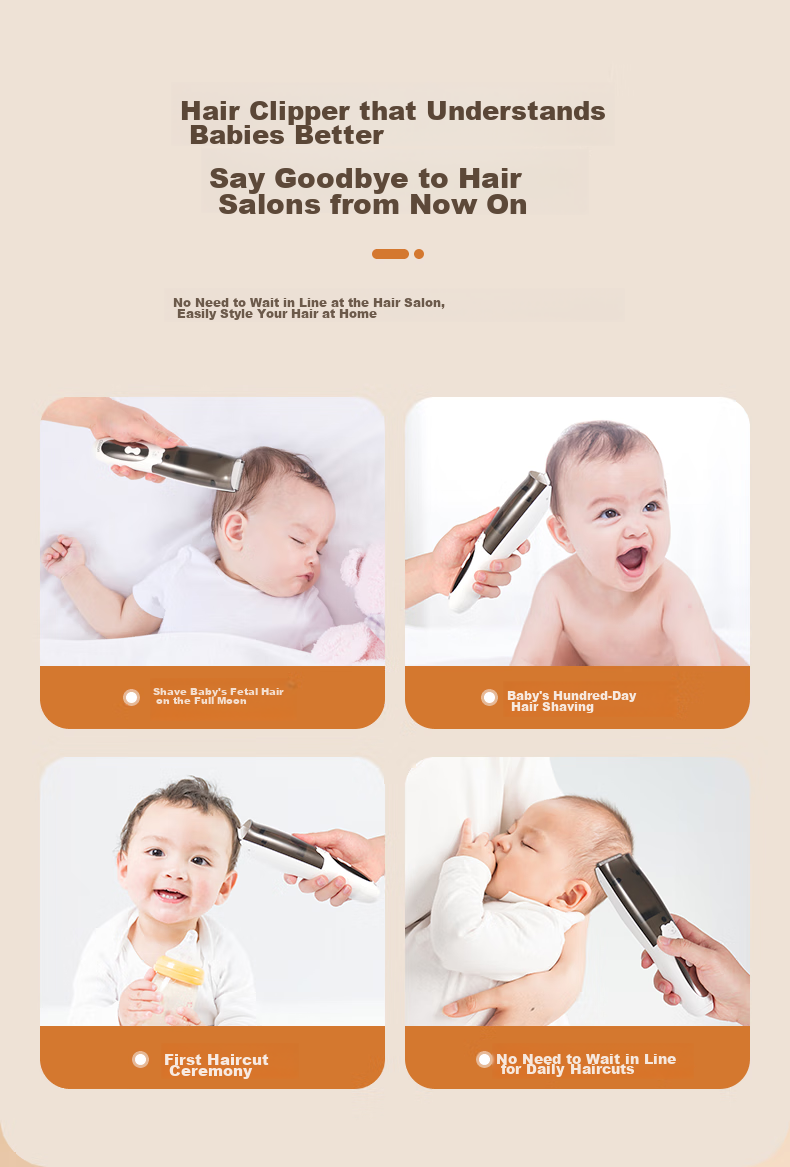 Qiman Automatic Hair Removal Baby Hair Clipper, Quiet Children's Hair Trimmer, Newborn Hair Shaver, Infant Hair Cutting Electric Shaver, QM2007 Gift Box Editio 4