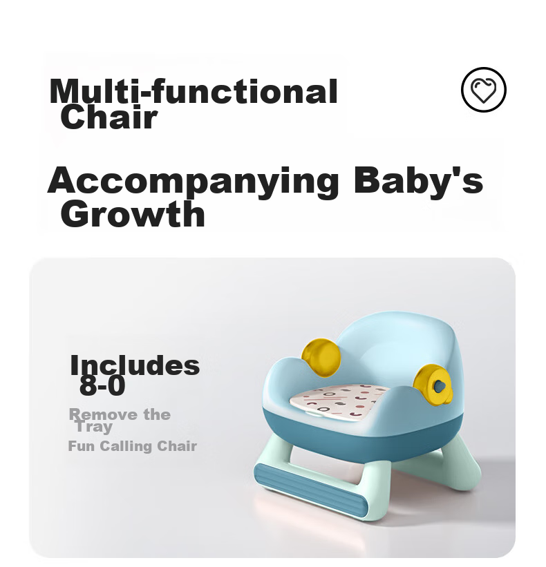 Beiyibaobei Children's Stool, Baby High Chair, Home Small Bench, Baby Dining Chair with Backrest, Low Chair, Dining Table Chair 3