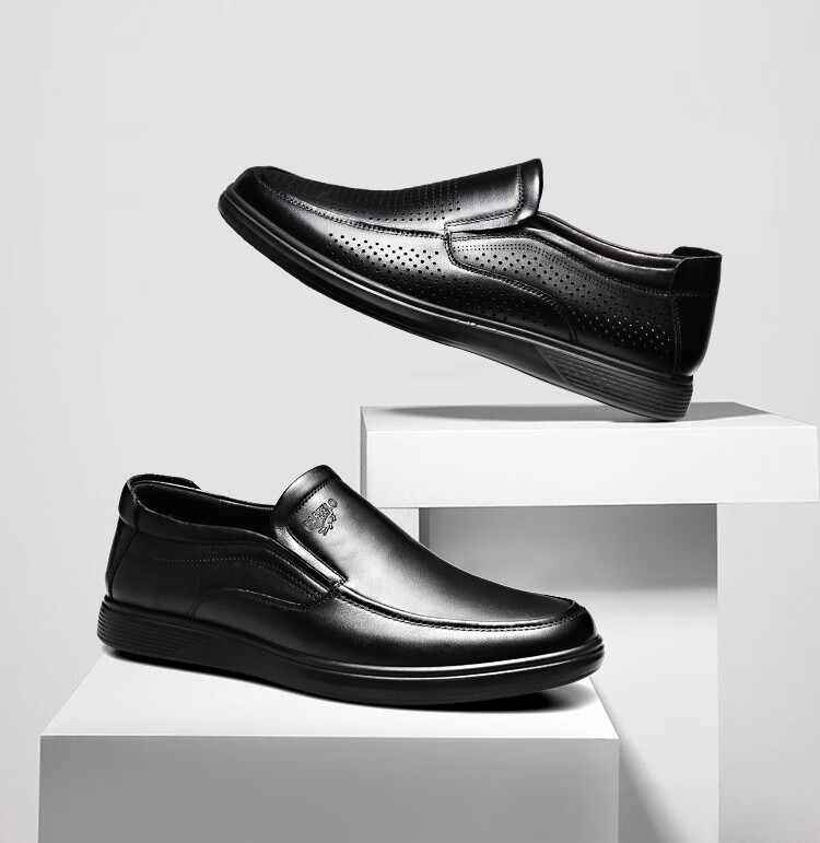 CARTELO Leather Shoes for Men, Slip-On, Casual Business Style, New Soft-Soled Formal Shoes for Middle-Aged Fathers, Breathable for Autumn And Winter Seasons 5