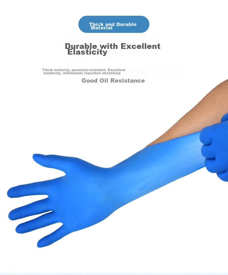 SI&MOOS Disposable Nitrile Gloves, Thickened And Durable, 100 Pieces, Black N908BK, Large Size L 9