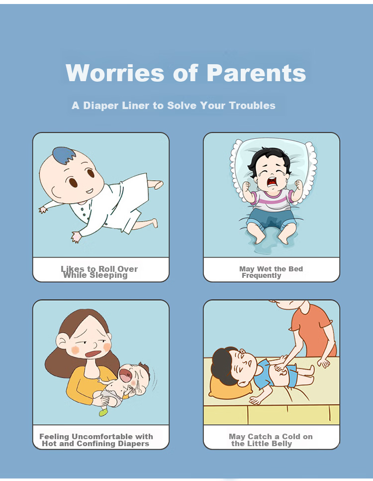 9I9 Baby Diaper Pants, Washable Cotton, Waterproof High-Waist Urine Pad, Leak-Proof, All Seasons, A127M 5