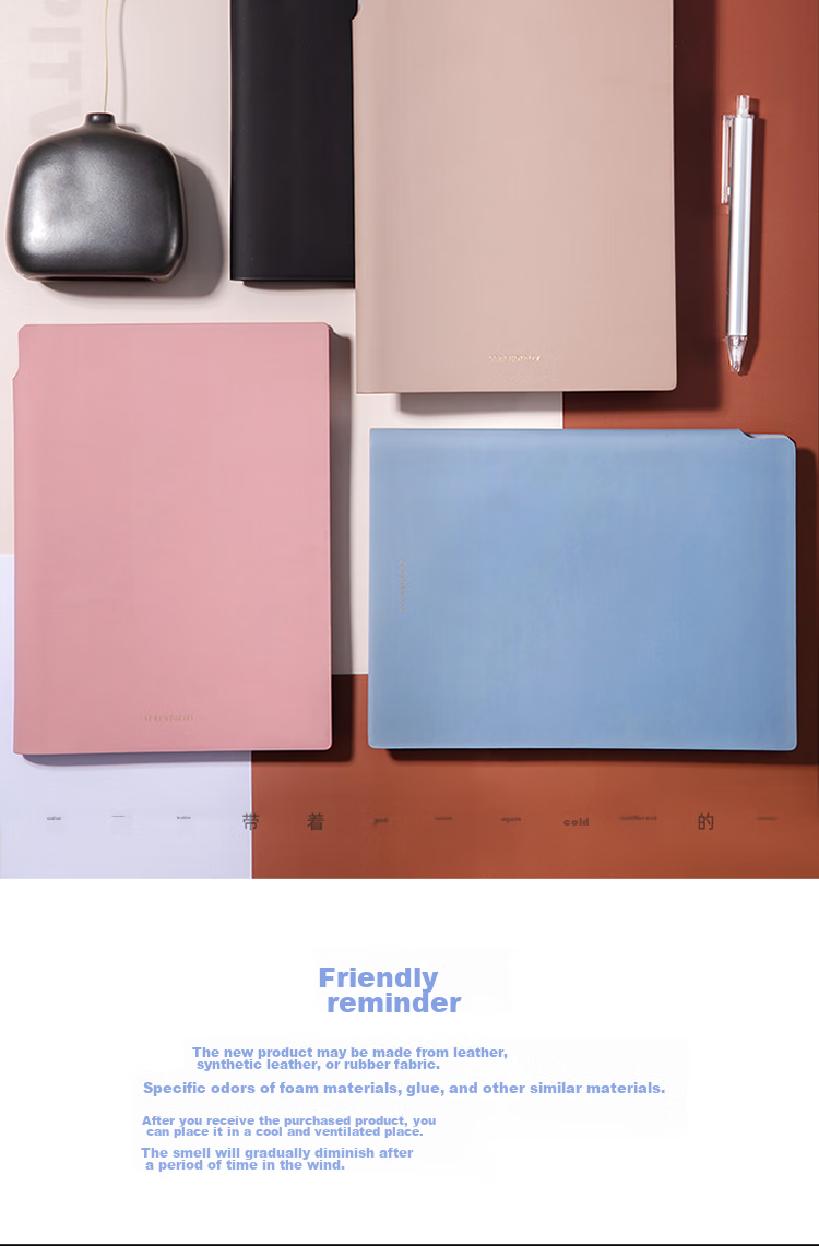 Deli A5/112 Sheets Morandi Color Series Insertable Leather Cover Notebook New Year Gift Journal Diary Notebook 210mm*143mm 22290 Blue 14