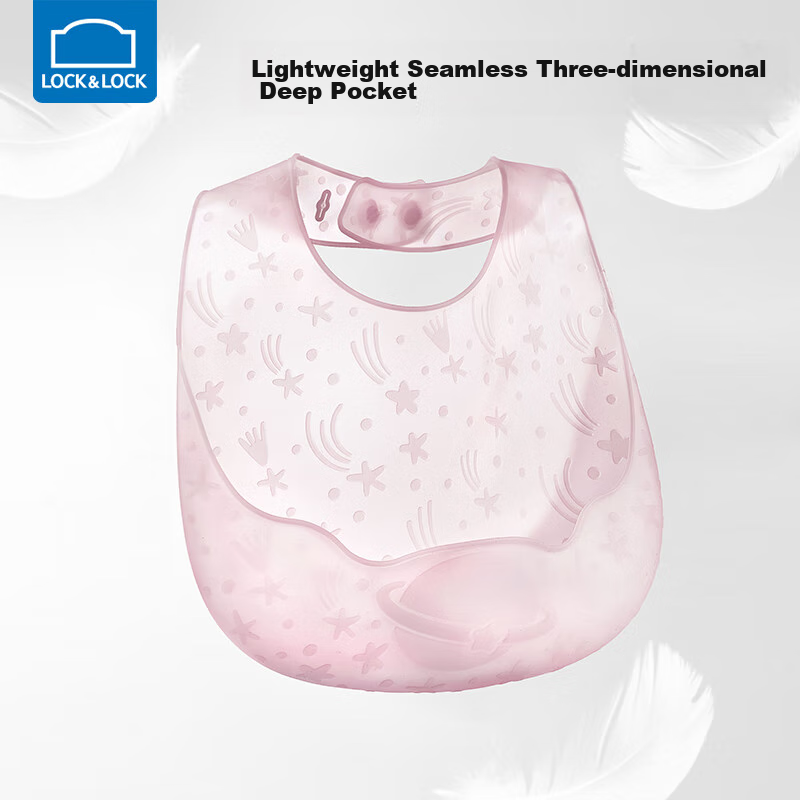 LOCK&LOCK Bib, Baby Bib, Children's Waterproof Silicone Bib for Eating, Infant Food And Snack Bib