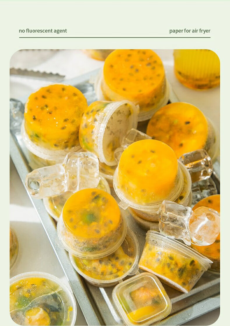 YIJUKE 50-Pack 50ml Disposable Sauce Cups Passion Fruit Storage Boxes Freezer Packing Containers Condiment Sauce Dipping Cups 5