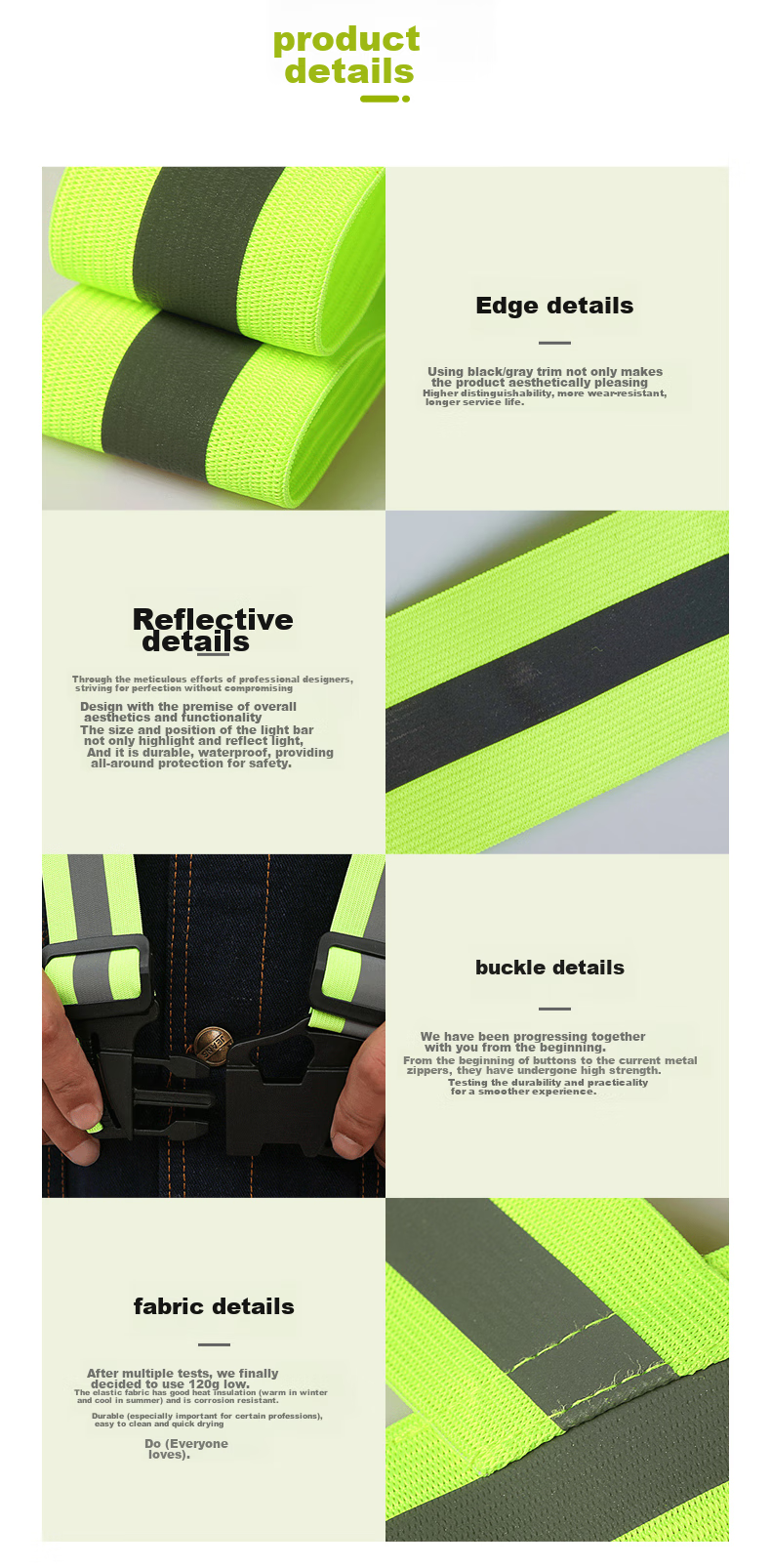 GUANNUODA Reflective Adjustable Elastic Vest, Municipal Construction Safety Warning Vest, Reflective Vest, Customizable 13