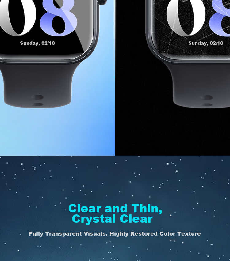 ESCASE [Two-Pack] Screen Protector for IQOO/Vivo Watch GT, Hydrogel Film, ESIM Version, Curved Full Coverage Anti-Scratch Protective Film 13
