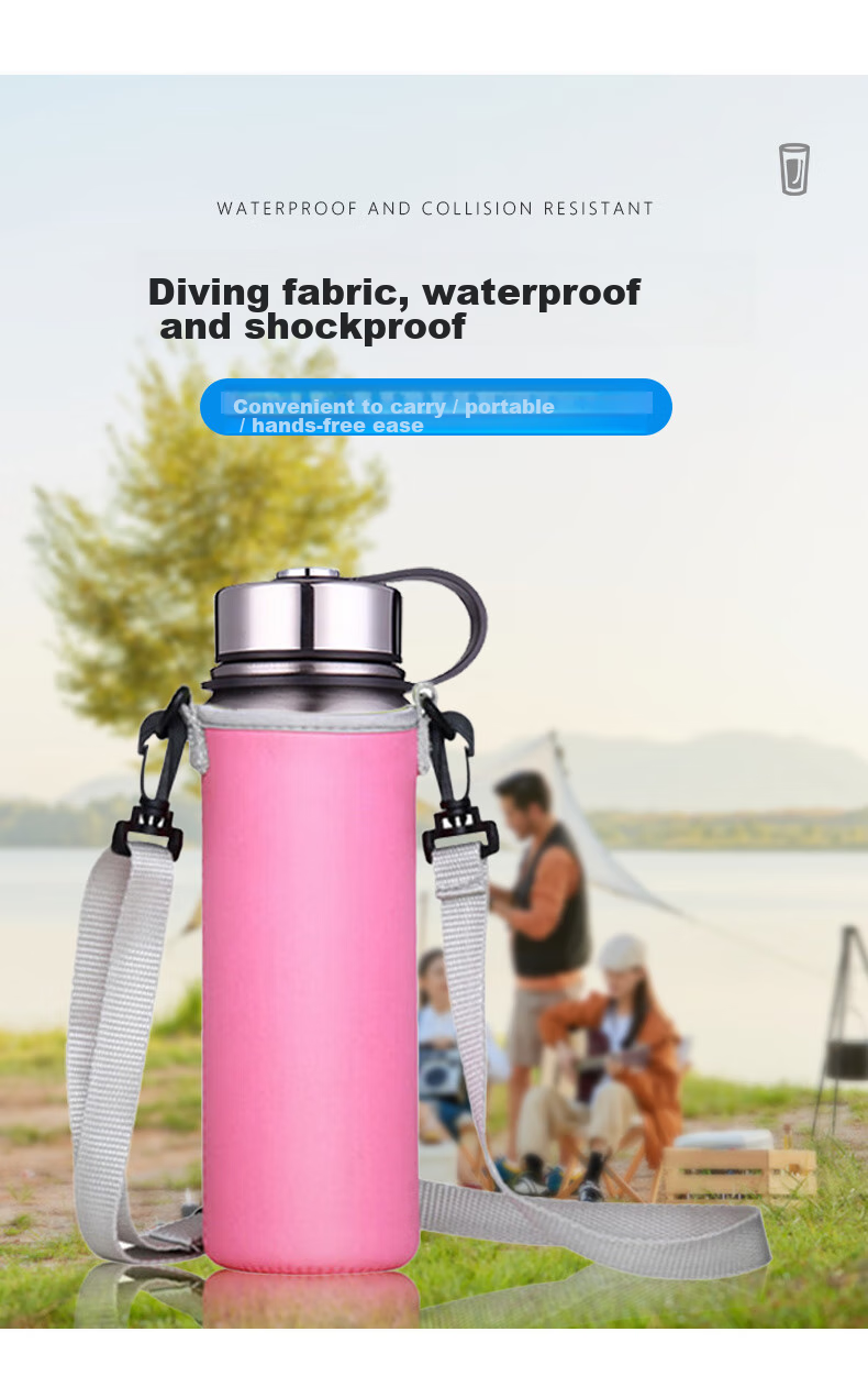 Xingyuelan Portable Cup Sleeve, Water Bottle Protective Cover, Strap Style Glass Cup Thermos Anti-Collision Sleeve, Cup Cover 3