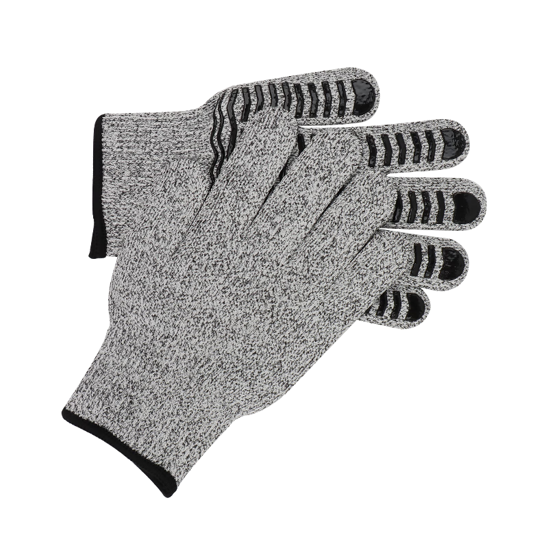 Geermu Cut-Resistant Gloves, Silicone Non-Slip Kitchen Gloves for Butchering Fish And Cutting Vegetables, Anti-Puncture Wear-Resistant GM613 One Pair
