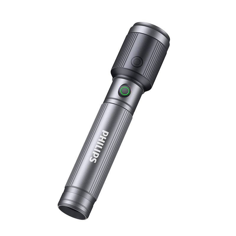 PHILIPS Metal Zoom Flashlight High Brightness Long Range Rechargeable Portable Home Outdoor Cycling Emergency Light SFL2141/93