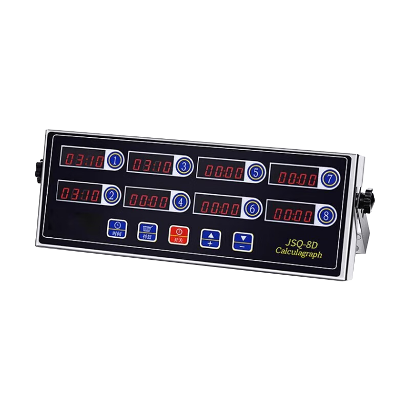 Baijie Commercial Kitchen 8-Channel Stainless Steel Multifunction Timer for Burgers, Fried Chicken, Milk Tea, and Bakery Use