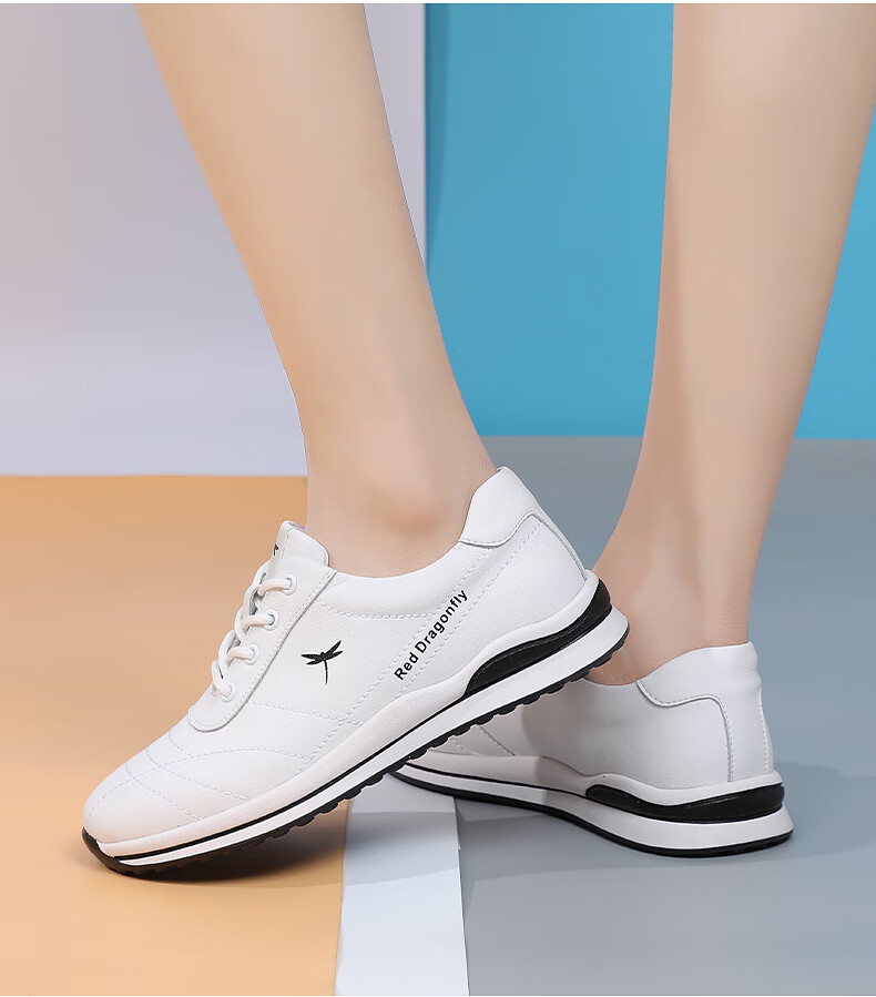 Red Dragonfly Women's Casual Shoes INS Trendy White Korean Style Sneakers C02103471 White Size 35 8