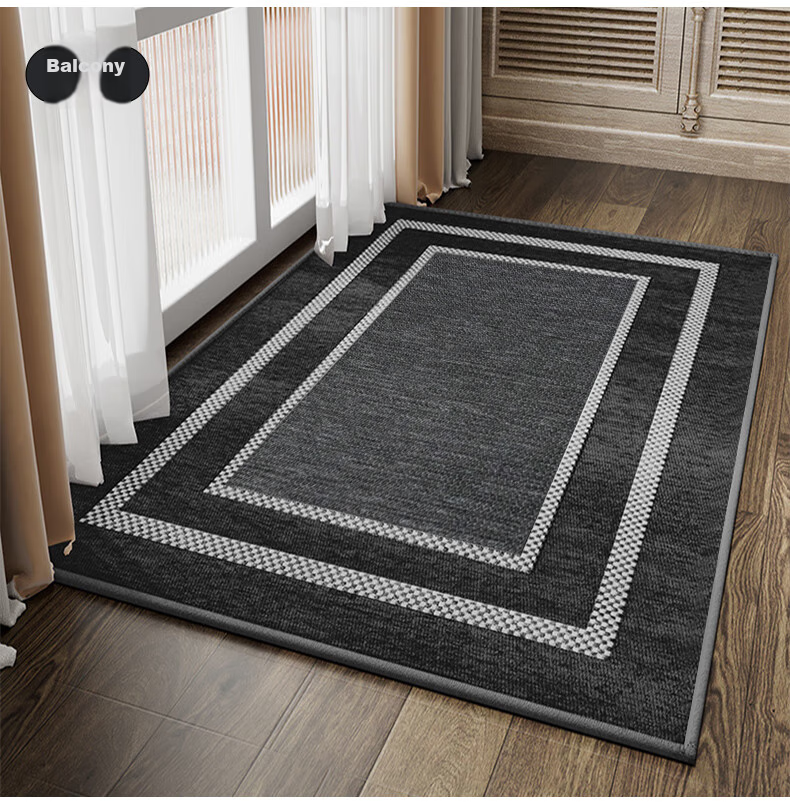 Modouyu Entrance Door Mat, 80*120cm Checkered Pattern, Foot Mat for Entryway, Bathroom, Foyer, Wear-Resistant, High-End Carpet 13