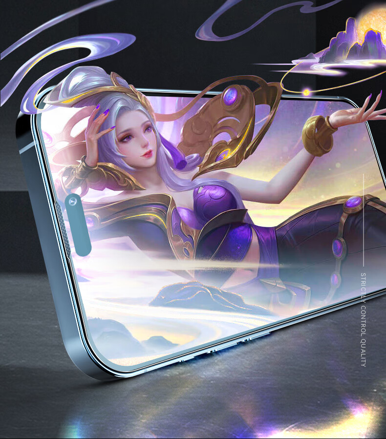 Lanxingxiansheng [Original Ultra-Clear + New Space Capsule], IPhone 15 Pro Screen Protector Application Tool, Dust Removal Chamber, Apple 15 Pro Earpiece Dust-Proof Tempered Glass Film, Phone Film 9