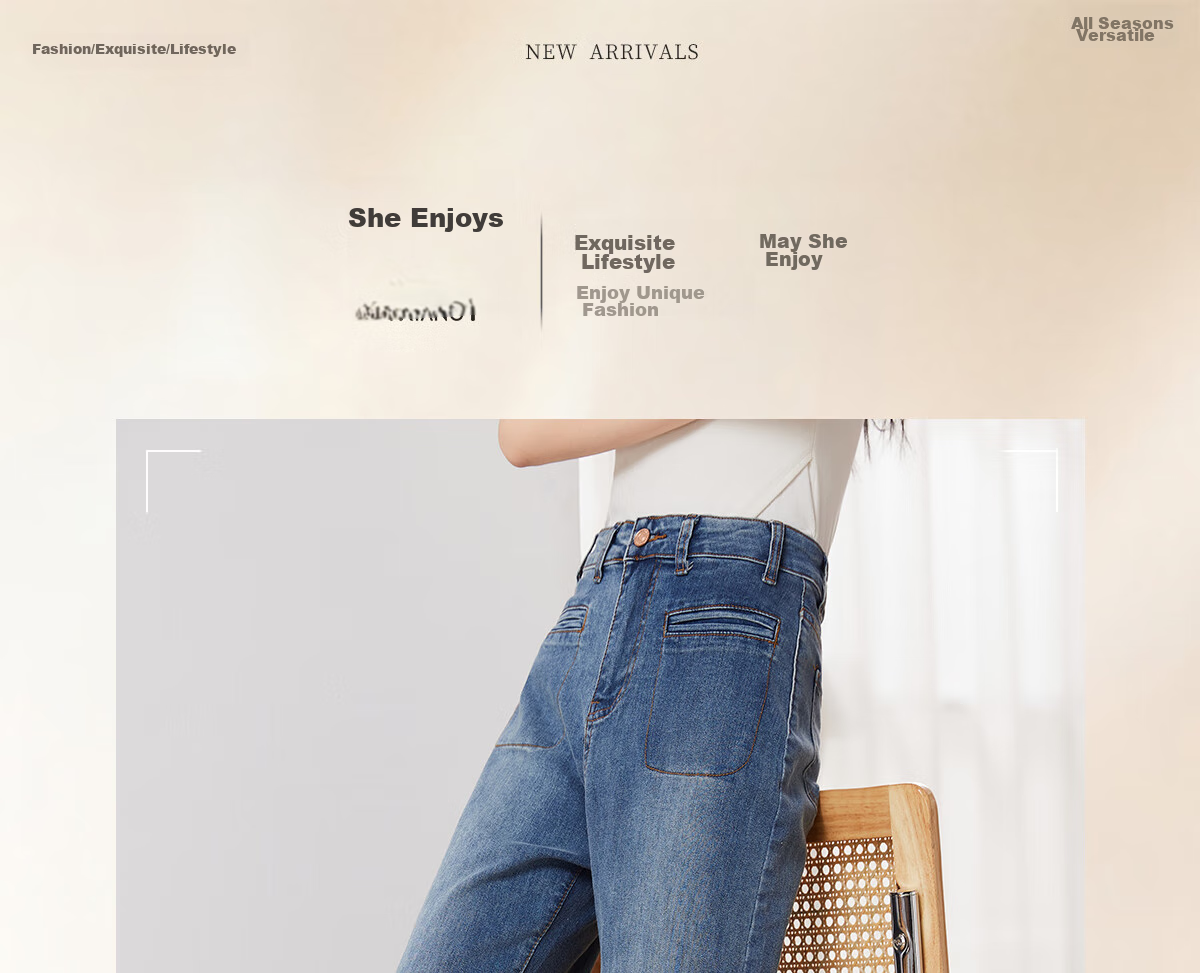 Taxiang High-Waisted Jeans for Women with Pockets, Wide-Leg Pants, Versatile Straight-Leg Trousers, Fashionable Women's Pants, Long Pants T143N1016 1
