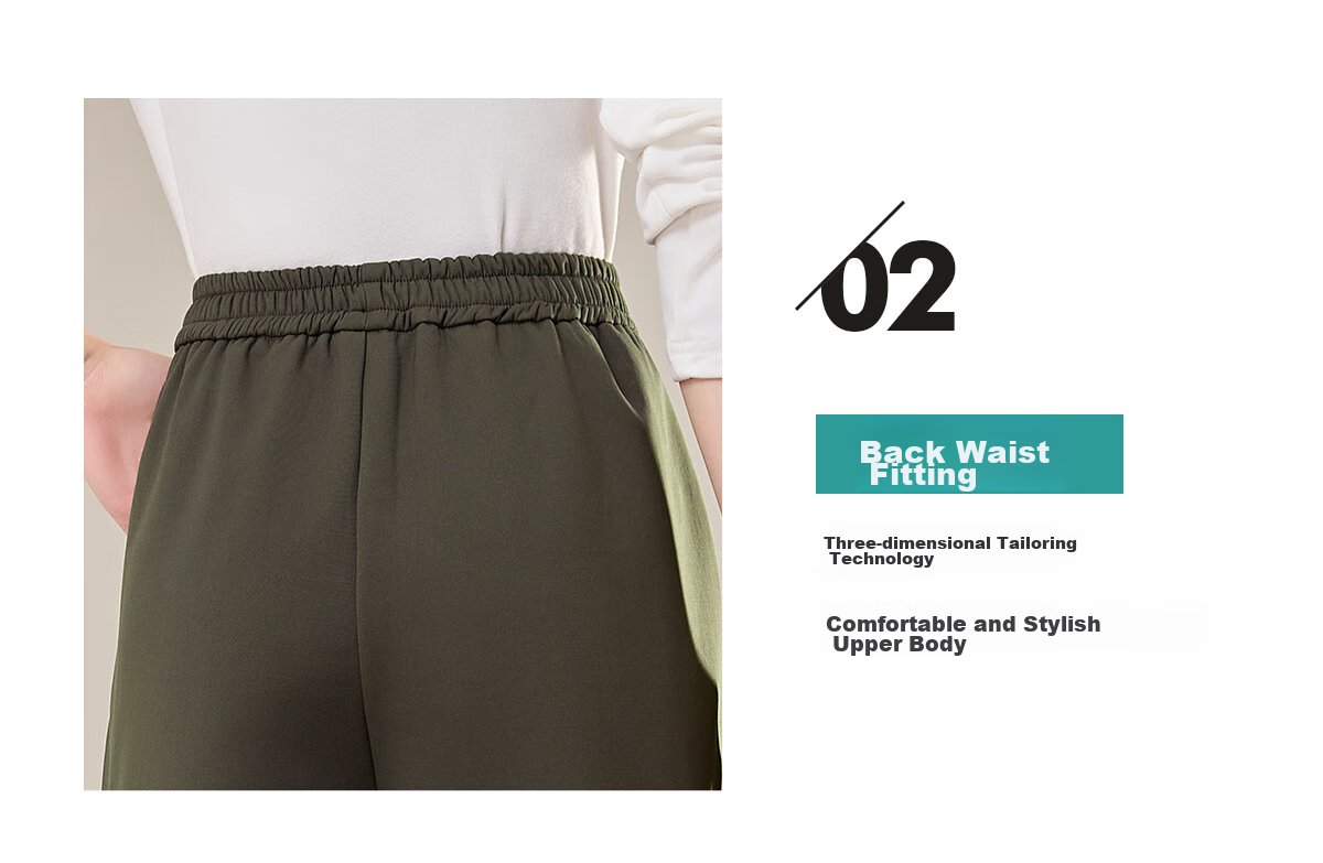 Halo Queen Women's Casual Pants, American-Style Breathable Loose Cargo Pants, High-Waisted Draping Parachute Pants H13KK2711 55