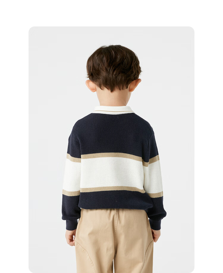 BALABALA Boys' Sweater, Autumn Waffle Knit Pullover, Preppy Style, 201324103101 8