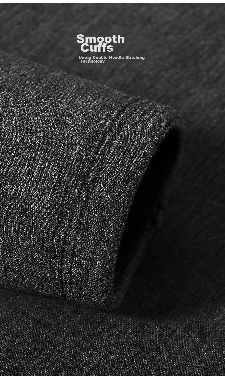 SEPTWOLVES [Mid-High Collar Fleece-Lined] Autumn And Winter Thermal Underwear for Men, Mid-High Collar Fleece-Lined Thickened Cold-Proof Autumn And Winter Thermal Set 17