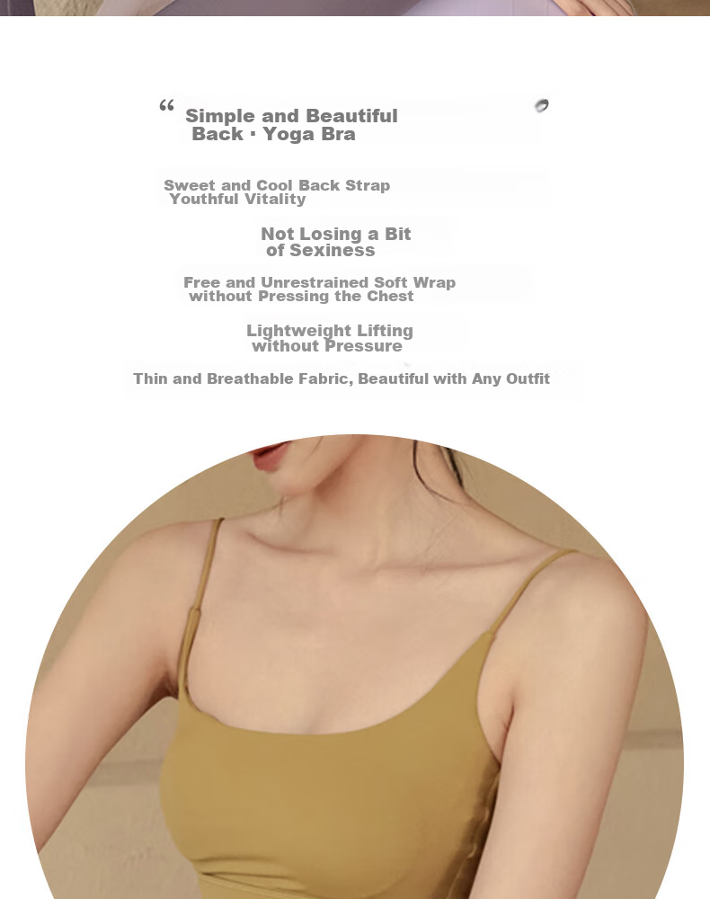 XUEXIMAN Yoga Tank Top for Women with Built-In Bra Pads, Professional Sports Bra, High-End Fitness Pilates Backless Bra 2