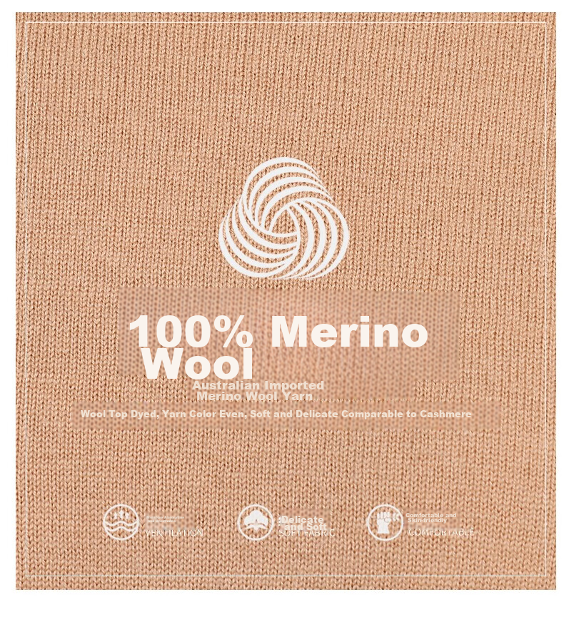 Hengyuanxiang 100% Pure Wool Sweater for Women, Semi-Turtleneck, Loose-Fitting Base Layer, Autumn And Winter Fashion Women's Knit Top 3