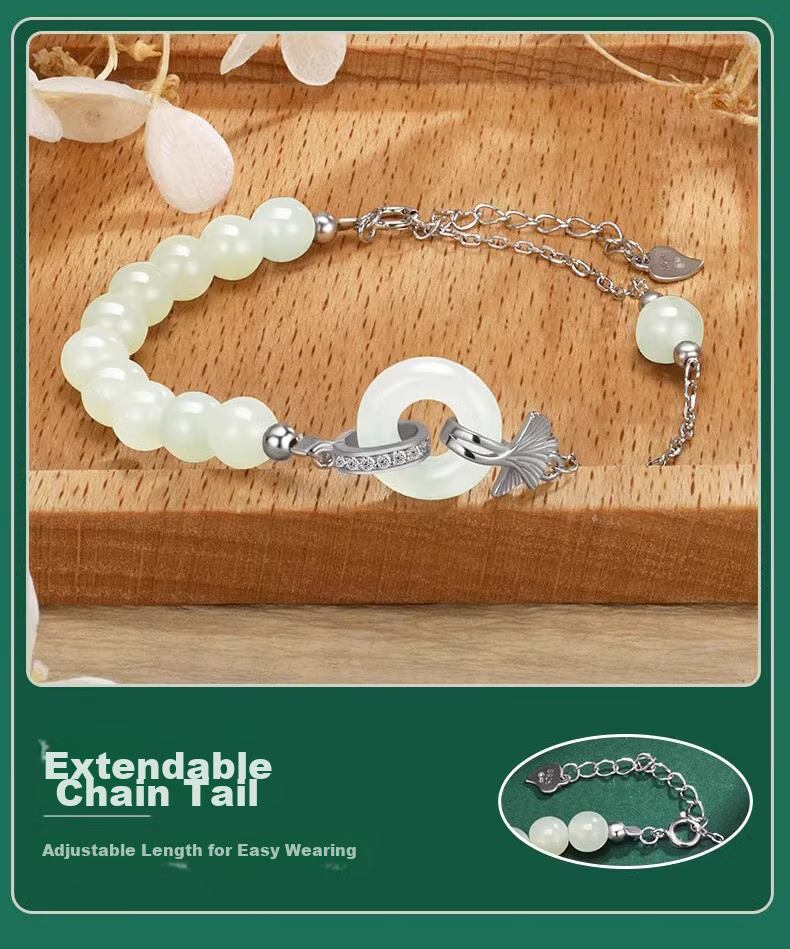 Zhoubaifu Three Lives Lucky Silver Bracelet for Women with Peace Buckle, Birthday Gift for Girlfriend Or Wife 7