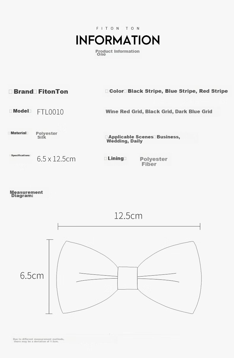 FitonTon Wedding Banquet Bow Tie for Men, Business Groom's Bow Tie, Gift Box Set for Boyfriend, New Year And Valentine's Day Present 9