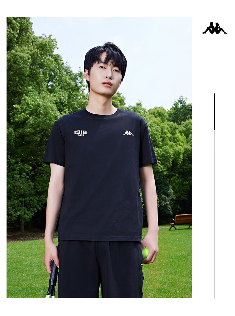 Kappa Back-to-Back Sports Men's T-Shirt Short Sleeve 2026 New Pure Cotton Summer Running Top Women's K0D32TD21V 5