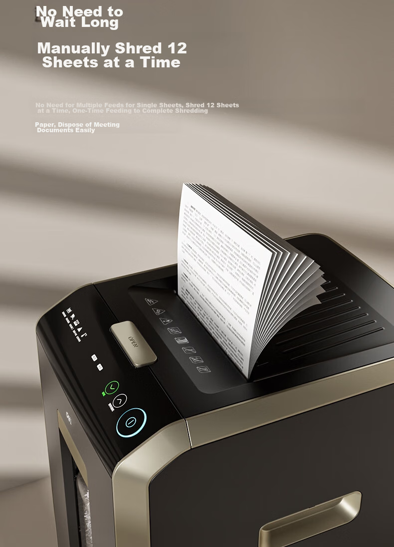 Deli Automatic Paper Shredder, 150 Sheets, 60 Minutes Continuous Shredding, 4-Level Confidentiality, Large Powerful Office-Specific Document Shredder, 30L Capacity, Paper Bin-Style, G3 6