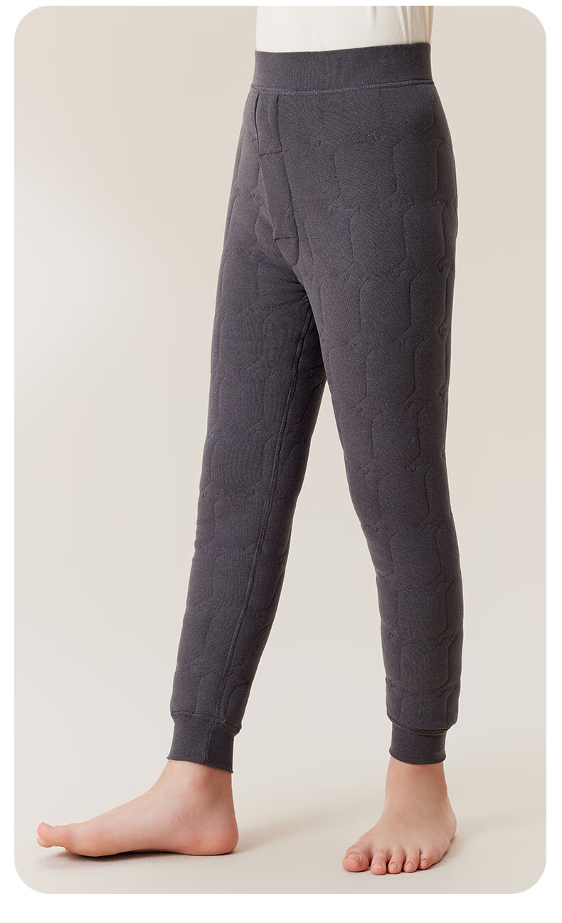 LangSha Children's Thermal Pants, Boys' Autumn And Winter Fleece-Lined Thick Cotton Pants, Girls' School Uniform Essential, Leggings for Older Children, Autumn Pants 22