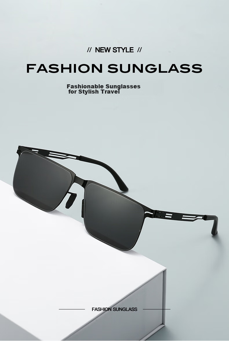 Boliliangpin High-Definition Sunglasses for Men, Driving Goggles, Car Sunglasses, Anti-Blue Light Photochromic Lenses, Yellow Photochromic Lenses 1