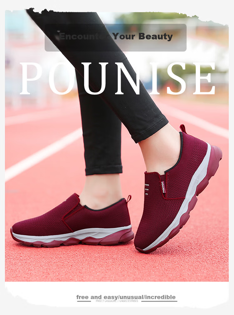 Pounise Middle-Aged And Elderly Walking Shoes, Comfortable And Lightweight Mom Shoes for Women, PYX-LK6952, Black, Size 37 1