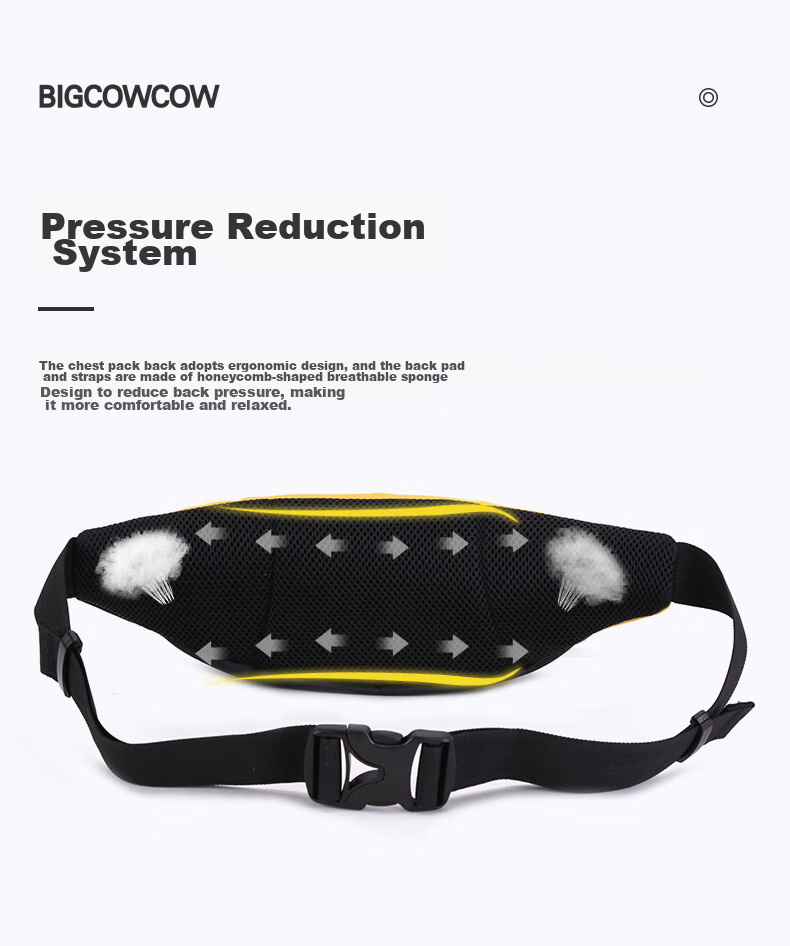 BIGCOWCOW Crossbody Bag for Men And Women, Chest Pack, Casual Shoulder Bag, Waist Pack, Messenger Bag, Men's Bag, Sports Bag for Women, Blue/yellow 9