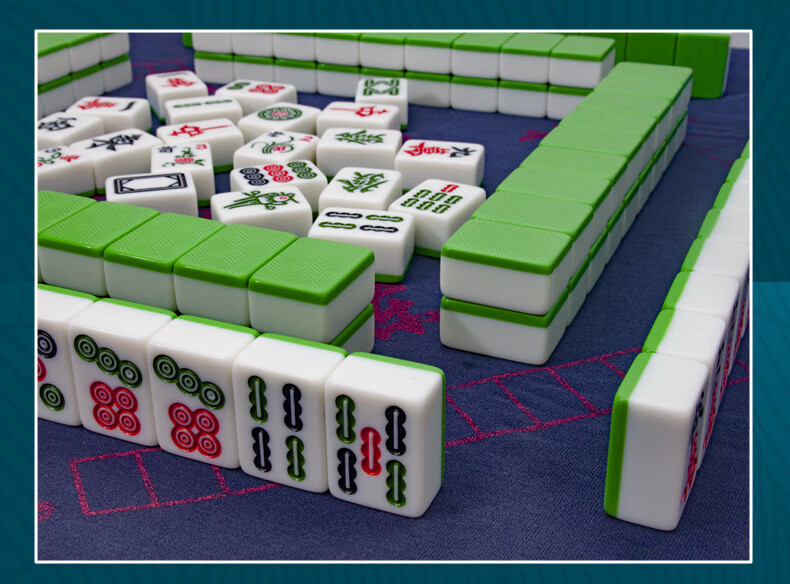Huasheng Leather Mahjong Table Mat, Thickened, for Dormitory Or Home Use, Quiet Mahjong Table Mat, for Outdoor Camping, 1M*1M, Random Color 12