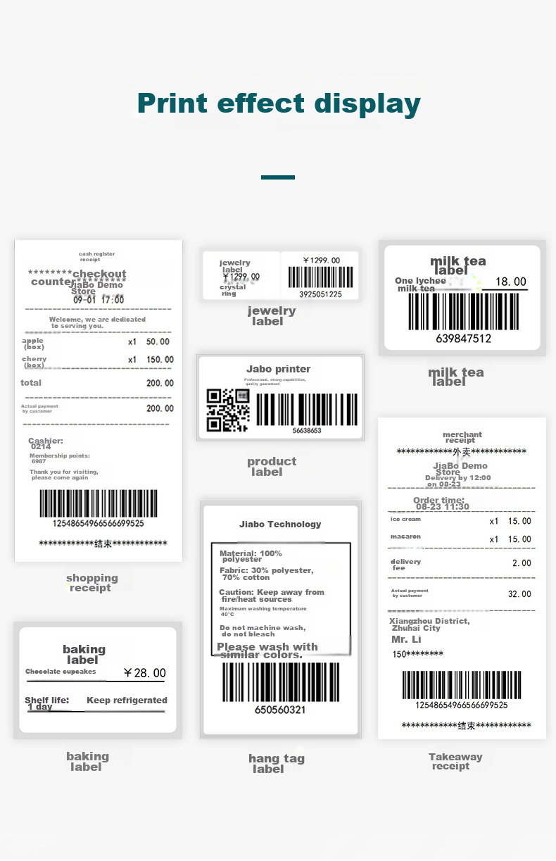 Gprinter GP3120TUC Thermal Label Printer, Computer Version, All-In for Labels/receipts, Milk Tea Labels, Cashier Receipts, Supermarket Retail E-Commerce Label Machine 10