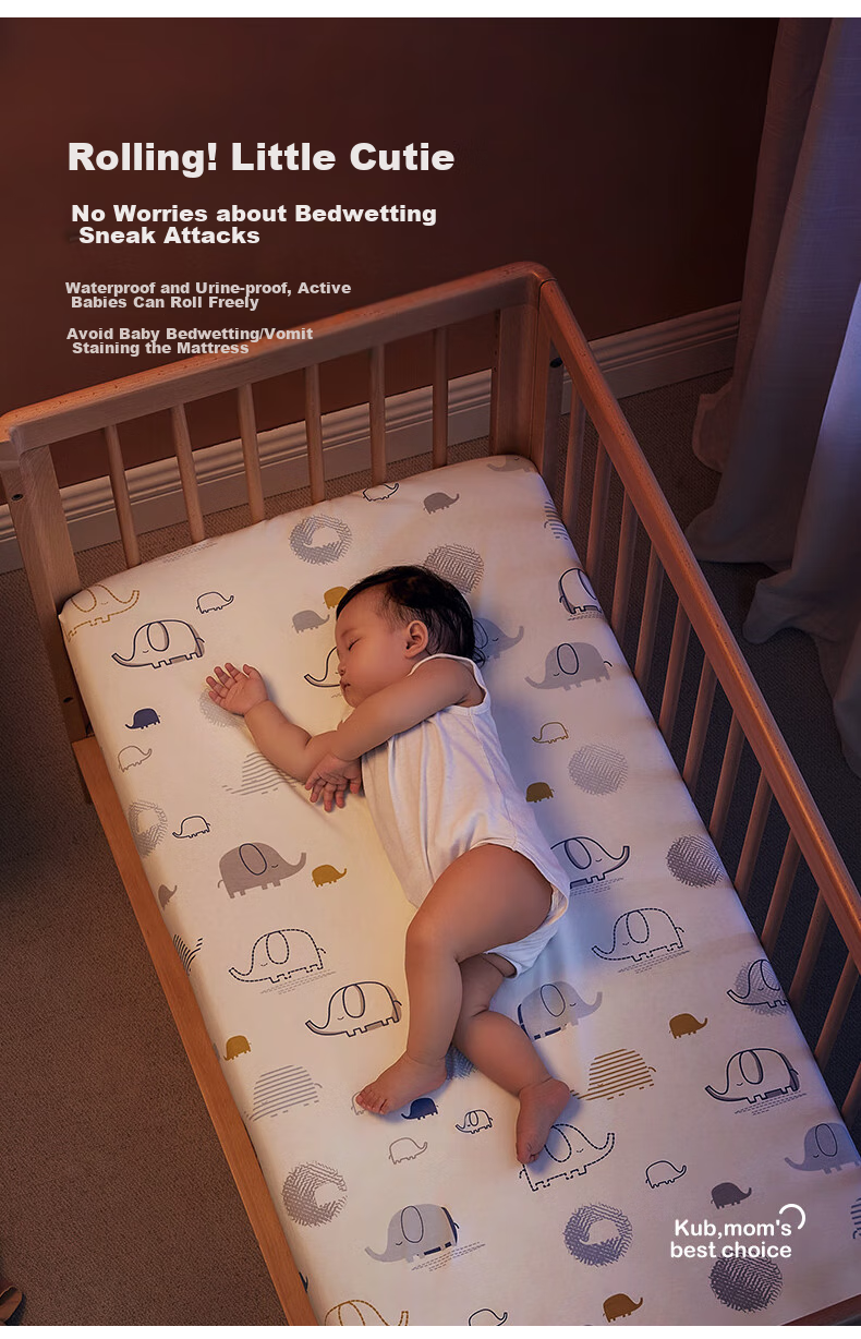 KUB Baby Crib Sheet, Pure Cotton Breathable, Infant Bed Cover, Non-Slip Class A Baby Bed Sheet - Hani Xiaoxiang 65cm 2