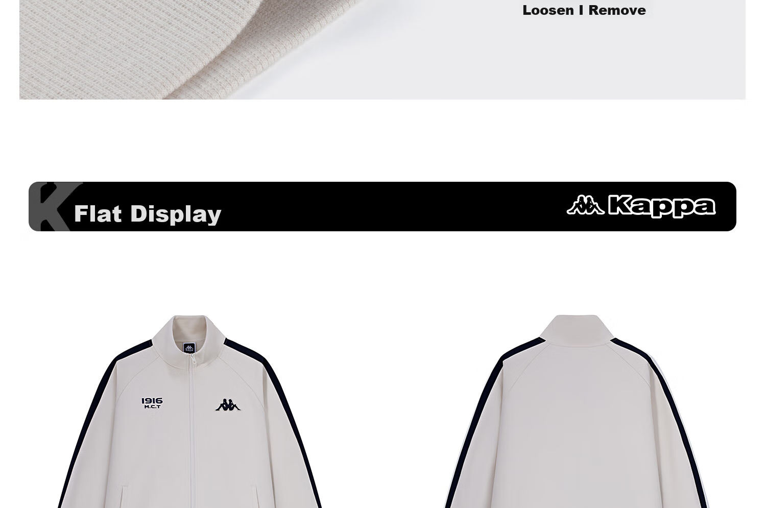 Kappa Back-To Spring And Autumn 2026 New Sports Jacket for Men, Casual Color-Block Knit Cardigan for Women K0E52WK01D 36