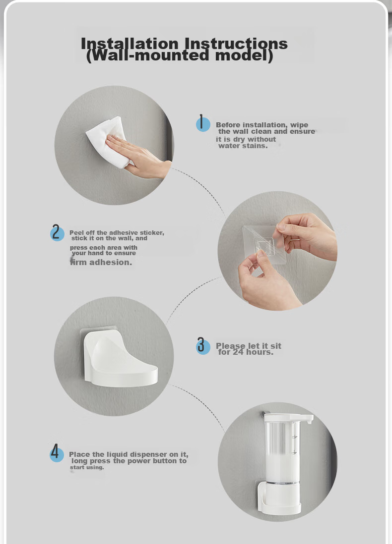 SUPOR Intelligent Automatic Dishwashing Liquid Dispenser, Multi-Functional Touchless Wall-Mounted Soap Dispenser for Mobile Phones And Other Surfaces 19