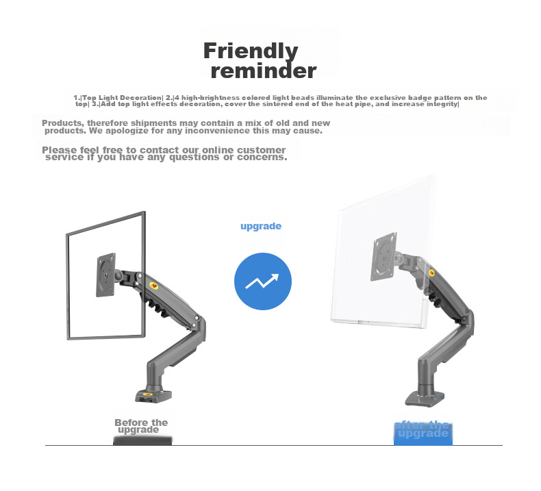 NB Monitor Arm Mechanical Arm Computer Stand Desk Clamp Base Screen Riser Display Arm A5-XE Apple White 17-32 Inch Compatible with Zhuowei 1